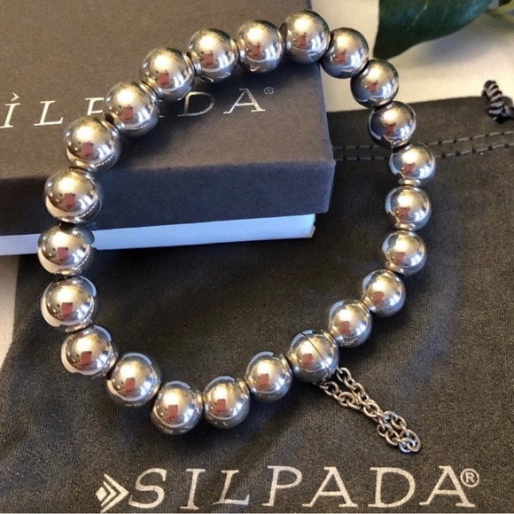 Silpada Bead Sterling Silver ‘Abundance’ Bracelet B2899 - Picture 1 of 16